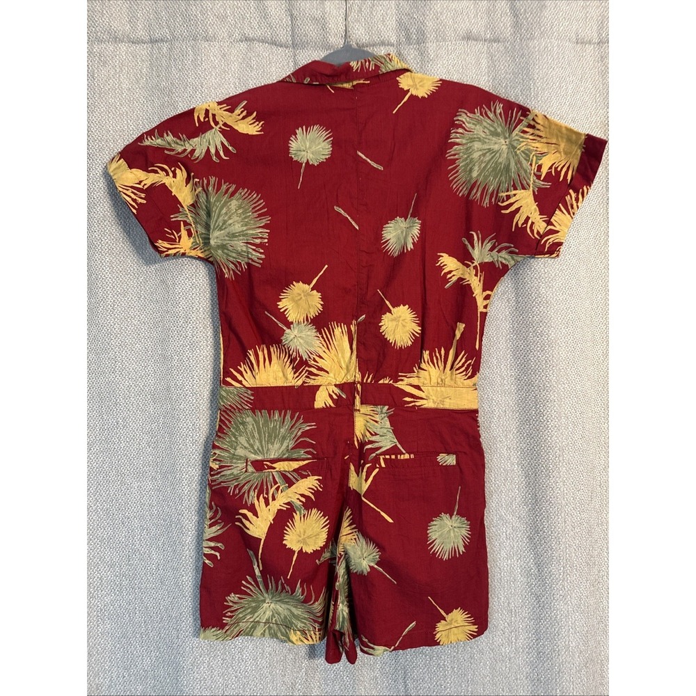 Free People Malibu Romper Women Size XS Red Tropical NWT Boho Beach $108 - Picture 3 of 11
